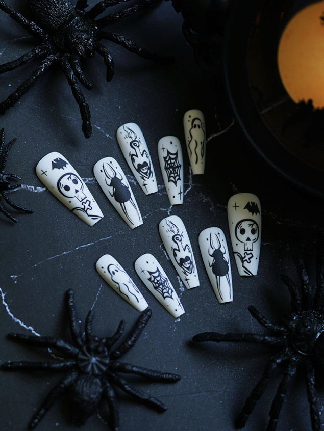 Halloween 24pcs Nails,With Needed