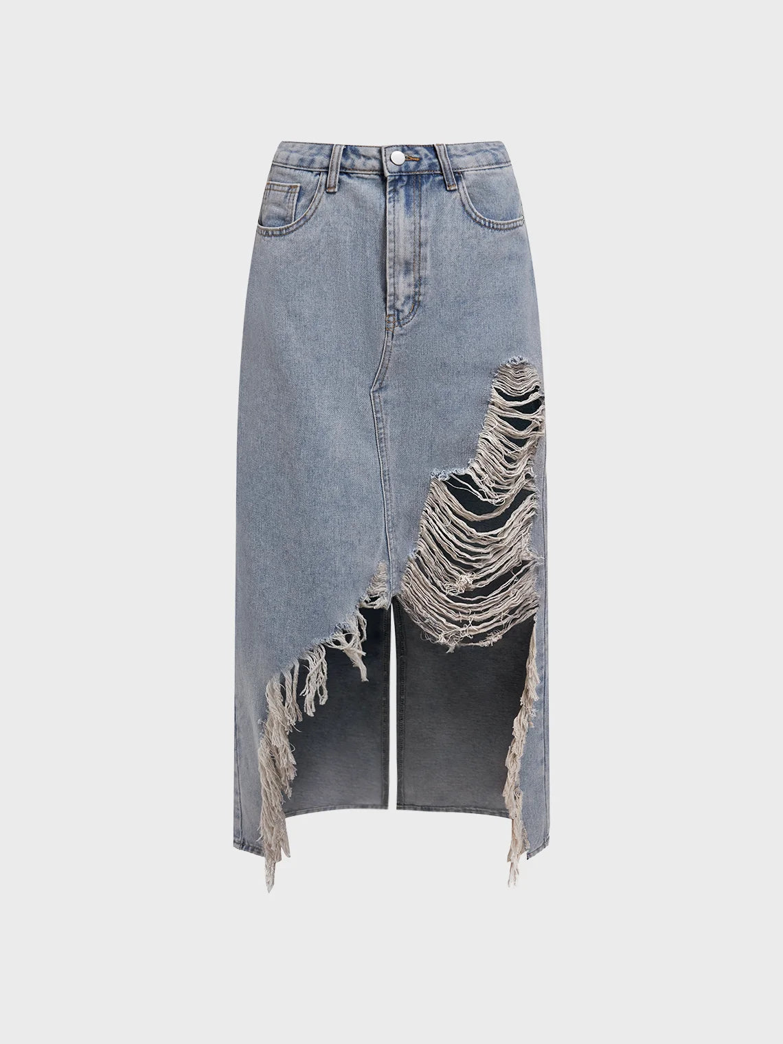 Street Blue Vintage Denim Bottom Skirt