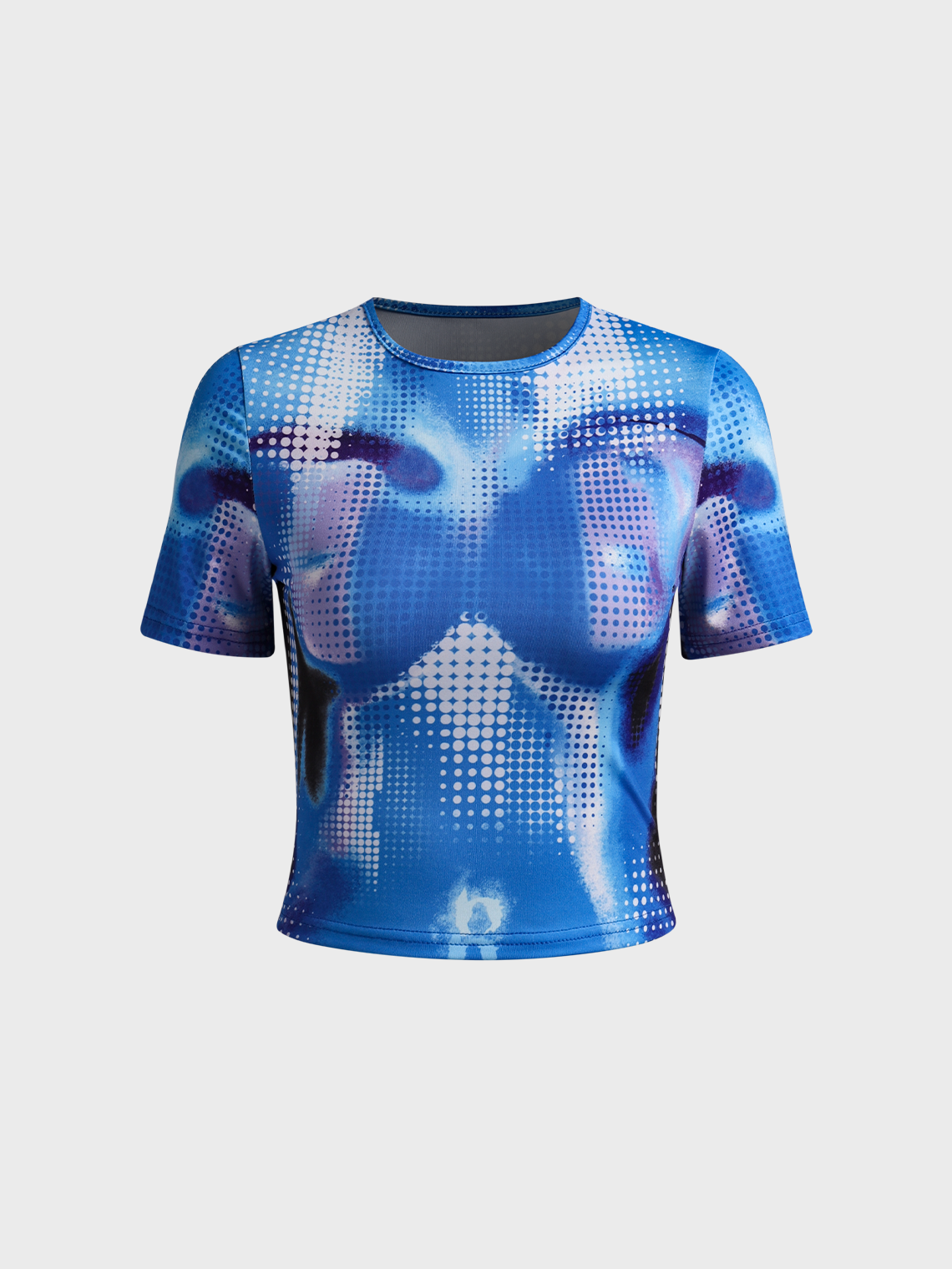 Edgy Blue Body print 2pic set Two-Piece Set