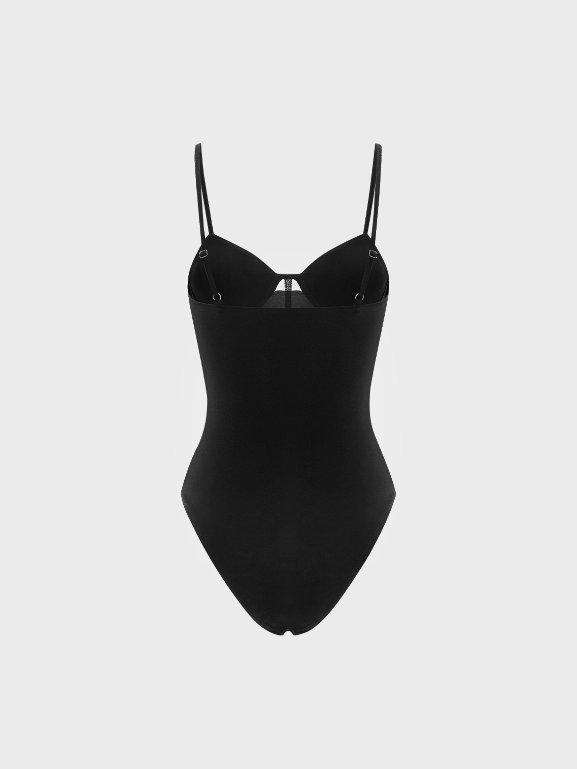 Street Black Patchwork Mesh Spaghetti Strap Bodysuit