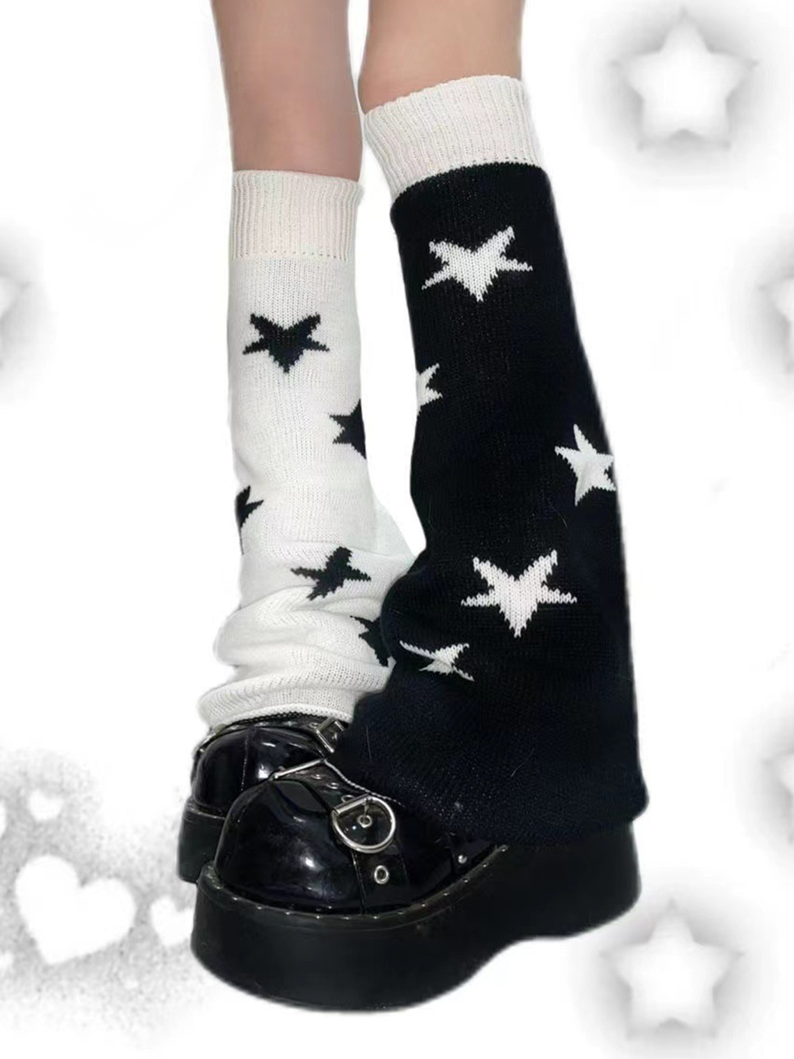 Y2k Black Reversible Accessory Socks