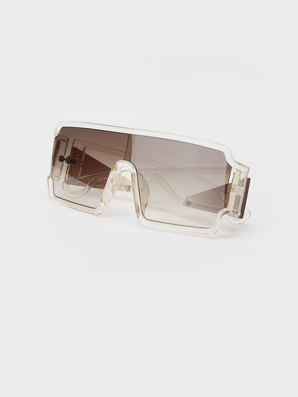 Square Frame Plastic Plain Sunglasses