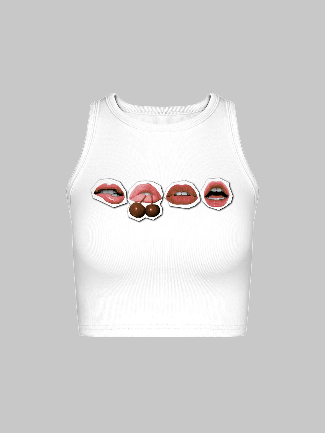 Y2k White Top Tank Top & Cami