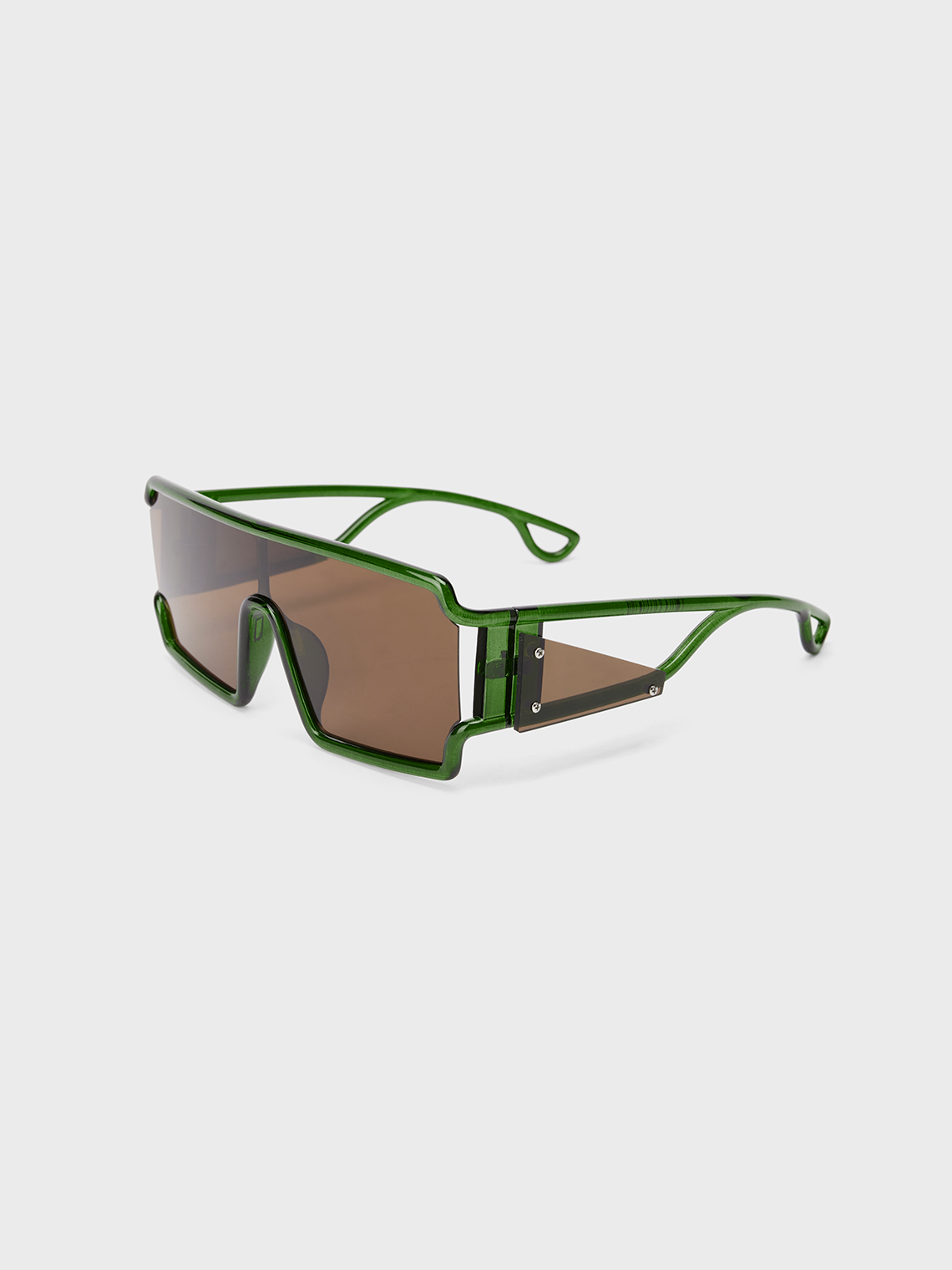 Square Frame Plastic Plain Sunglasses