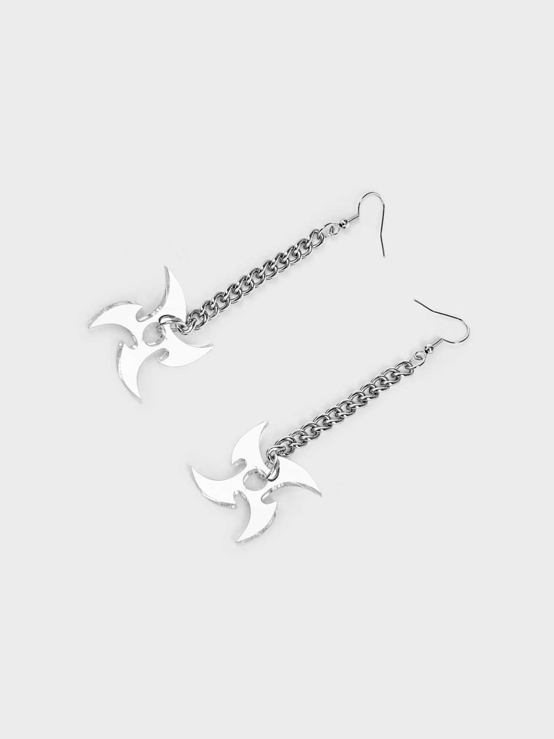 Edgy Silver Accessory Earrings