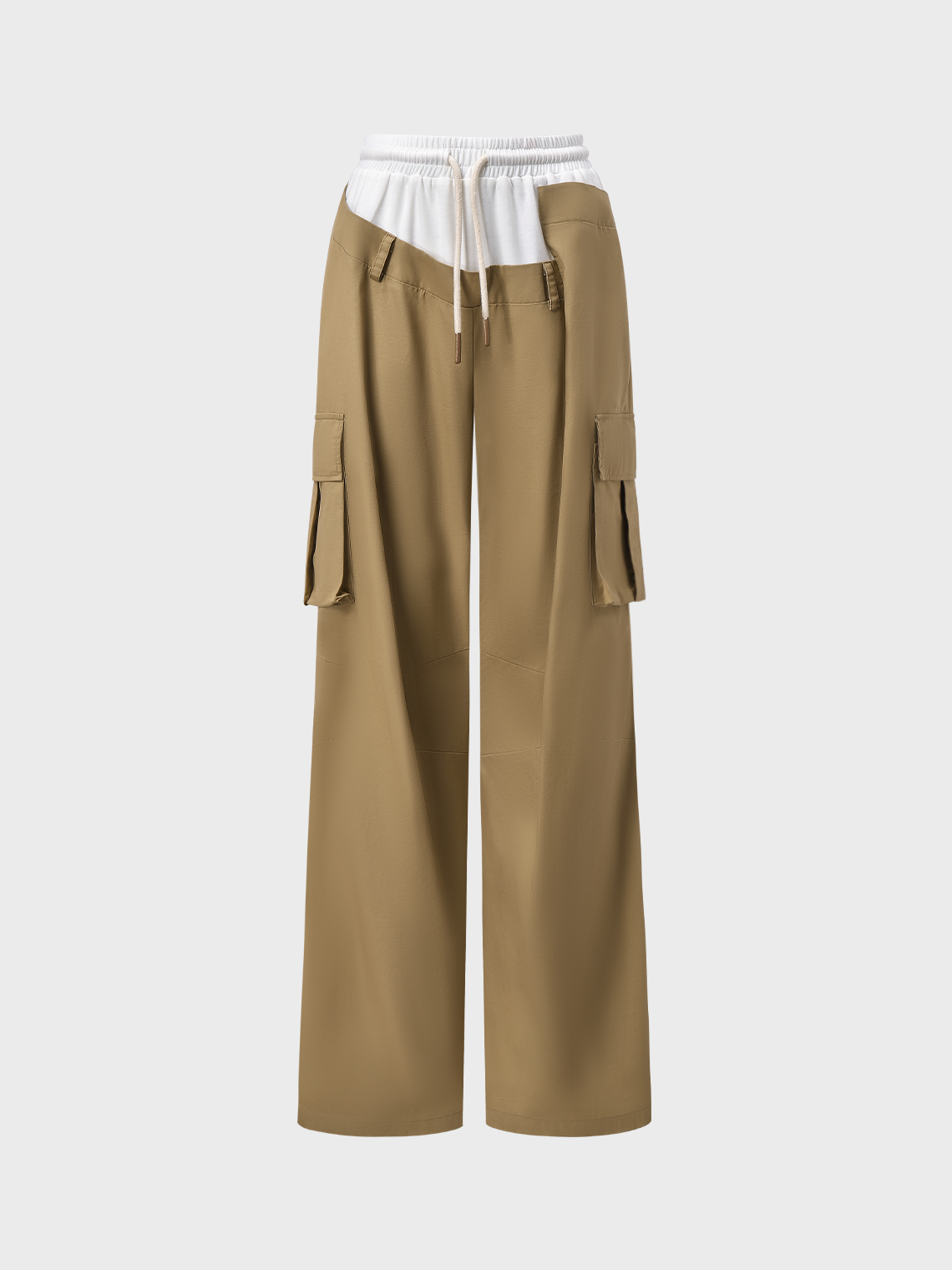 Street Khaki Patchwork Cyberpunk Bottom Pants