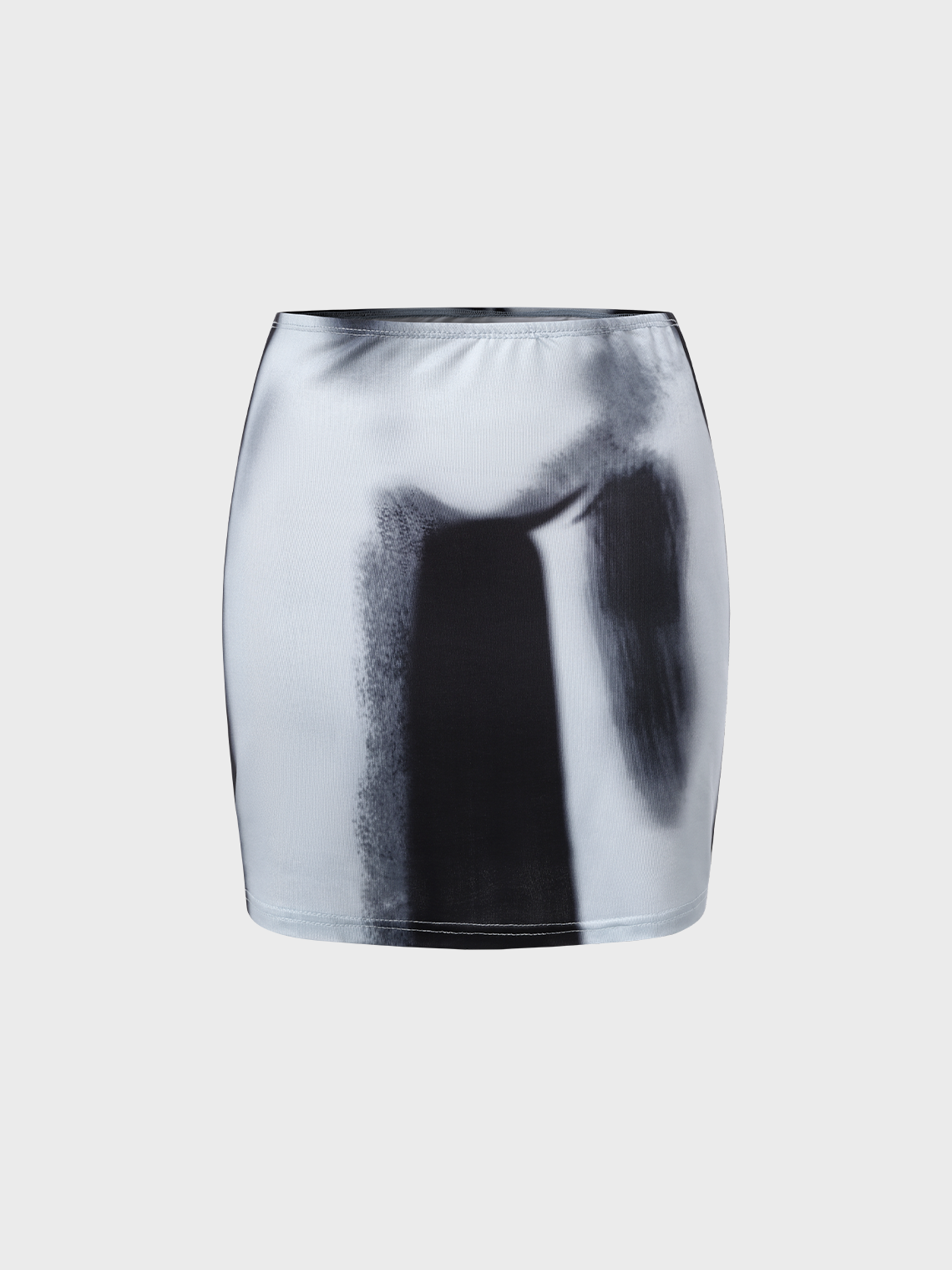 Edgy Gray Body print Bottom Skirt