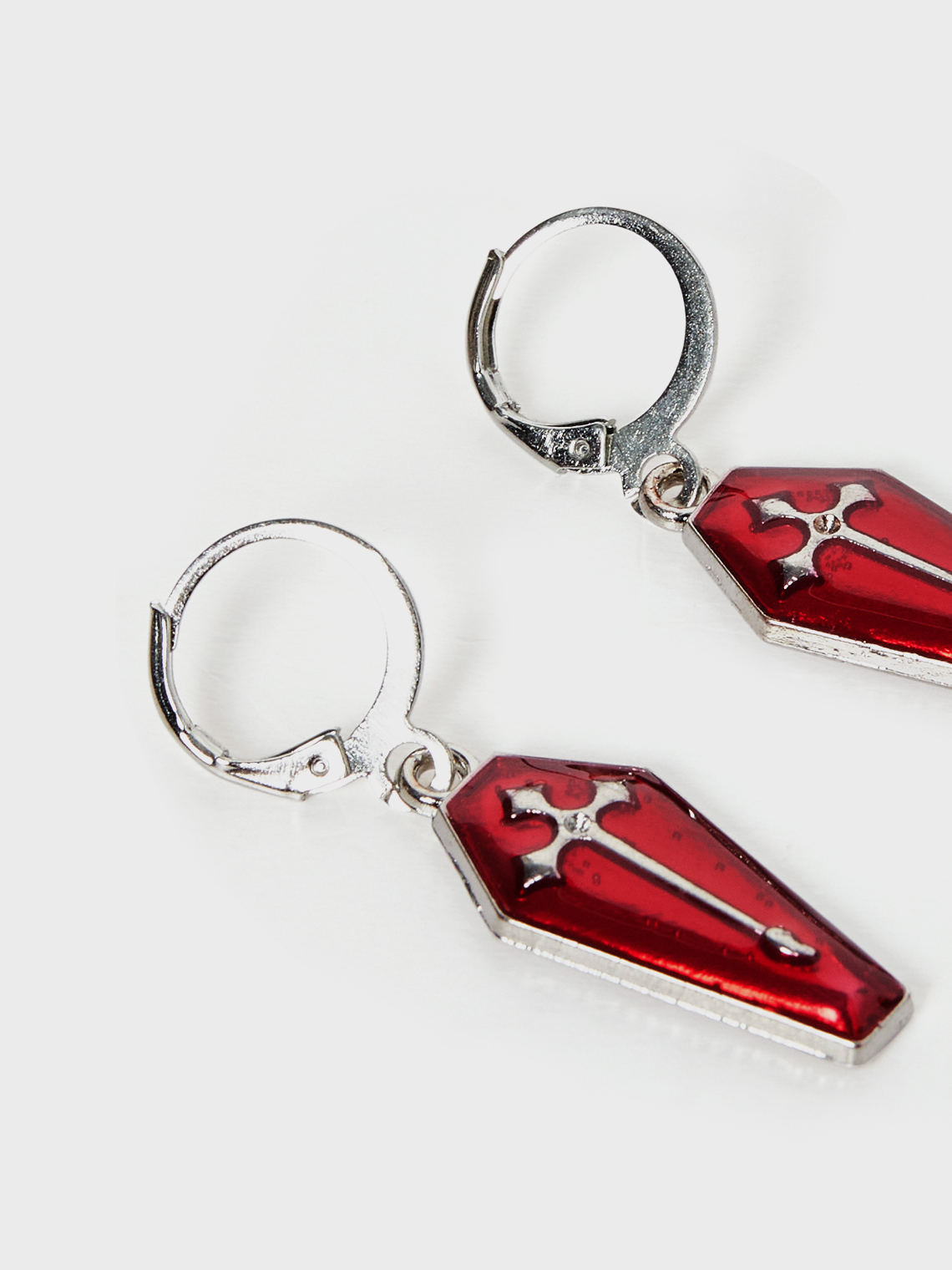 Punk Red Accessory Earrings