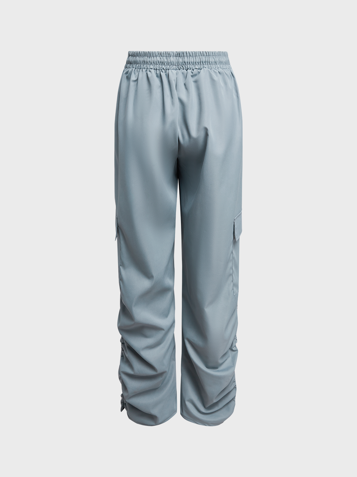 Street Blue Wrinkled Bottom Pants