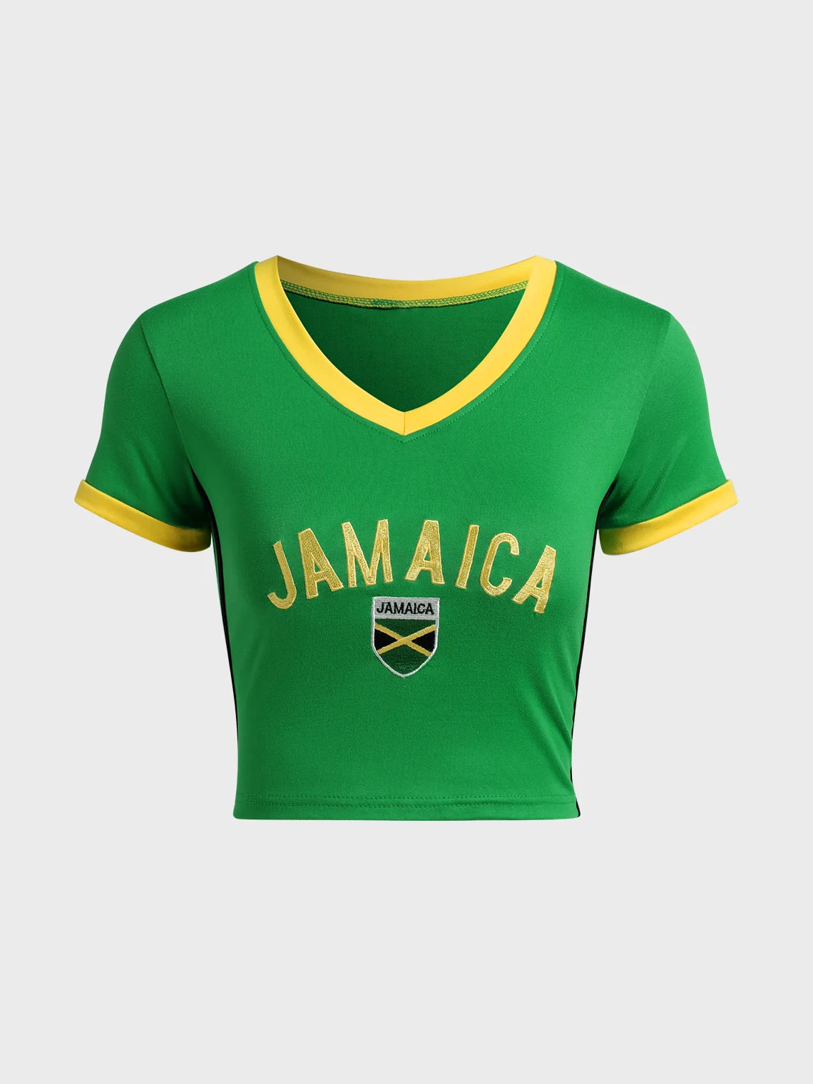 Jamaica Color block Basic Top T-Shirt