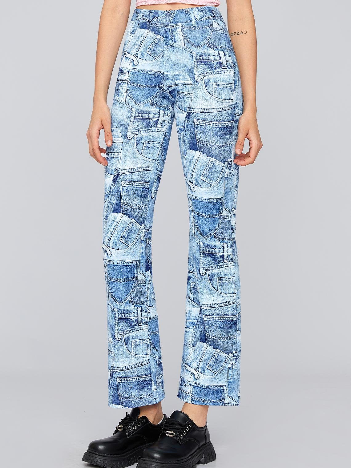 Casual Light Blue Bottom Jeans