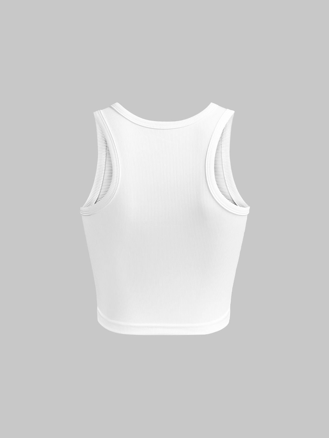 Basic Crew Neck Text Letters Tank Top