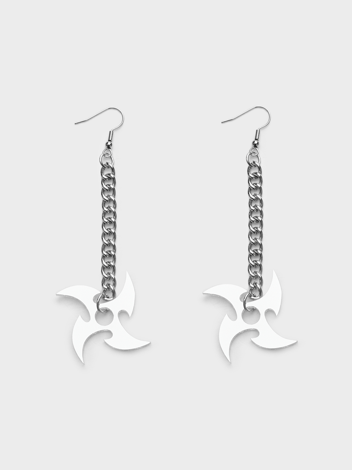 Edgy Silver Accessory Earrings