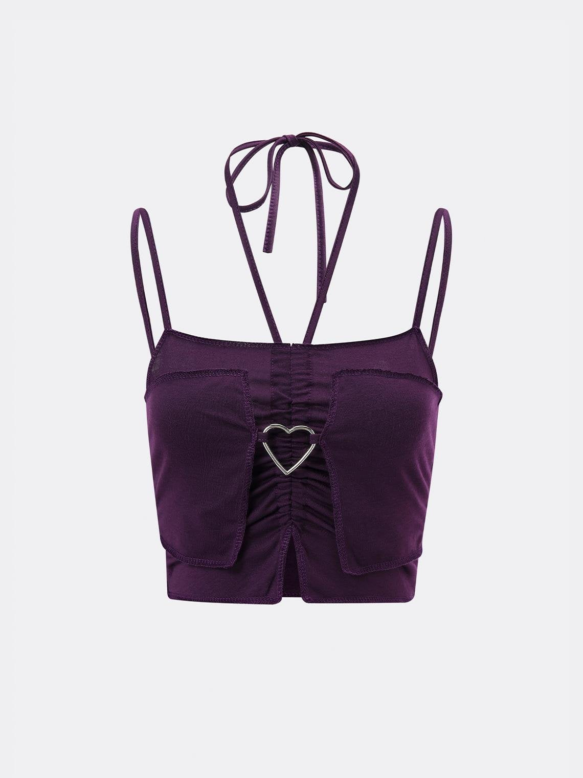 Fashion Purple Top Tank Top & Cami