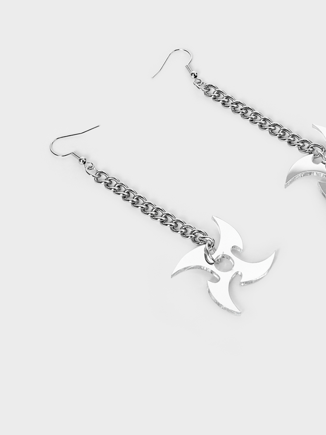 Edgy Silver Accessory Earrings