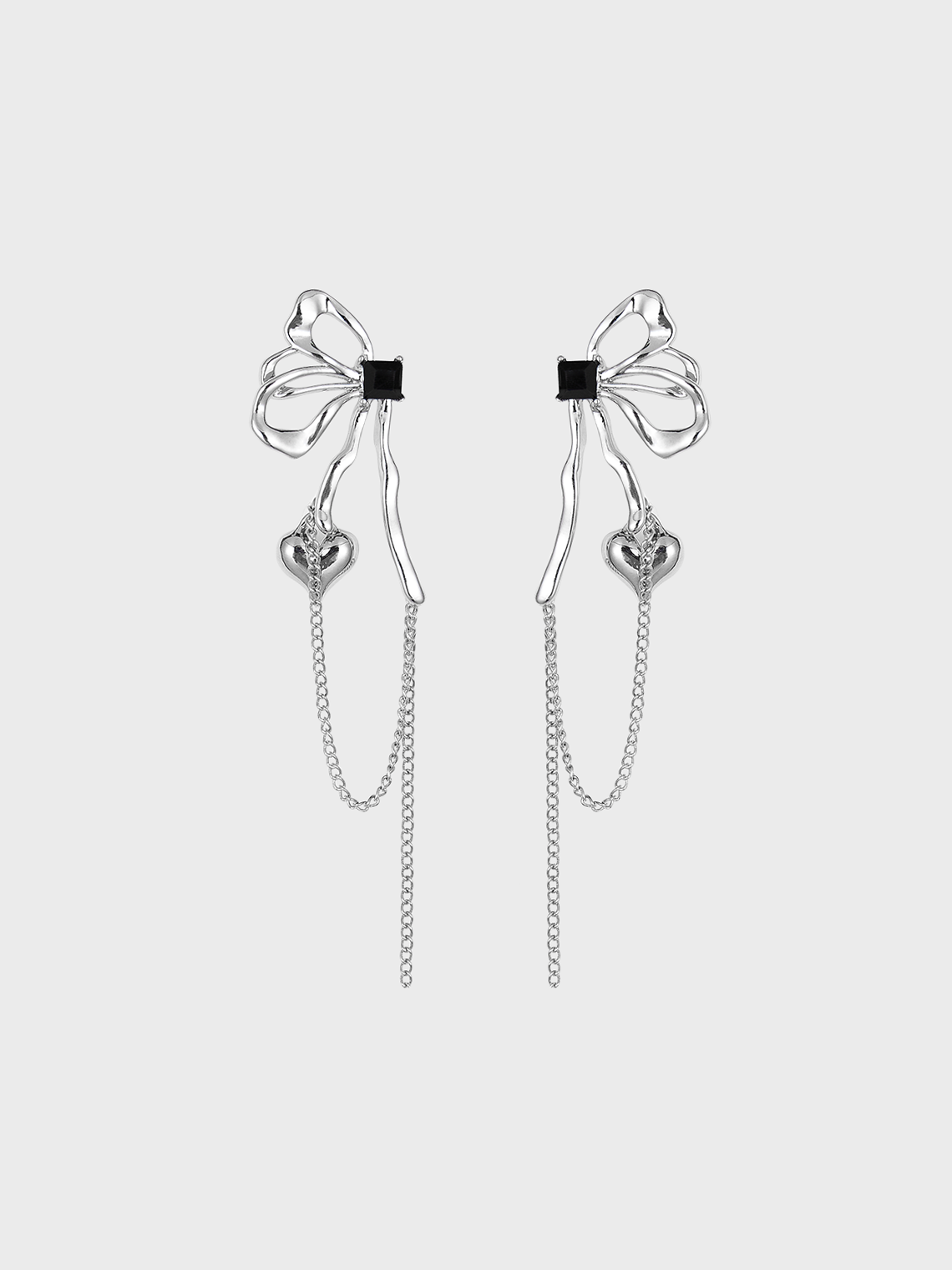 Y2K Silver Accessory Earrings