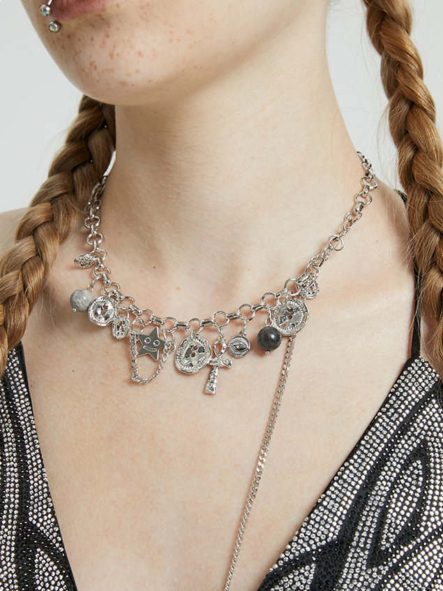 Metal Abstract Necklace