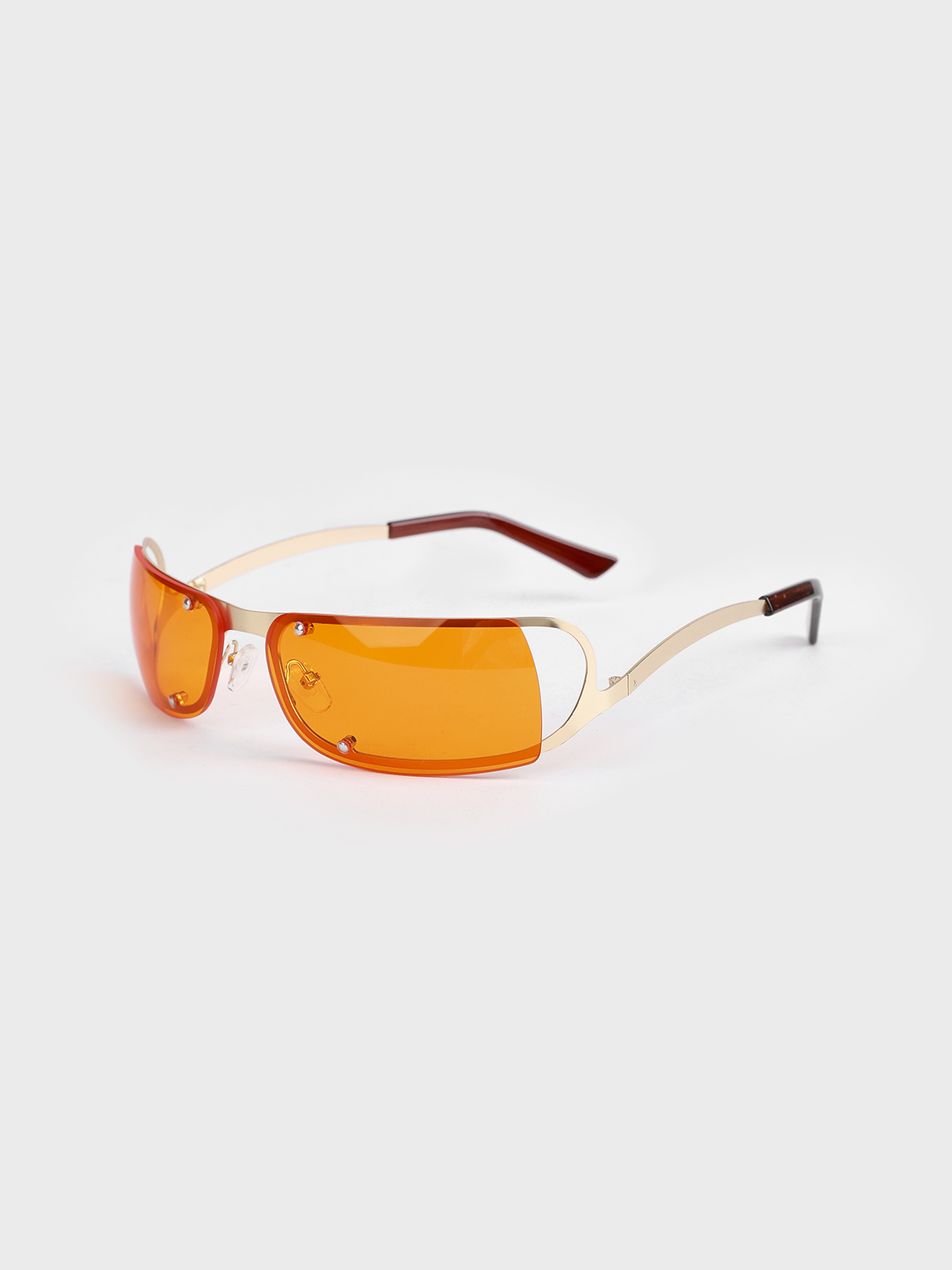 Plastic Color Block Sunglasses