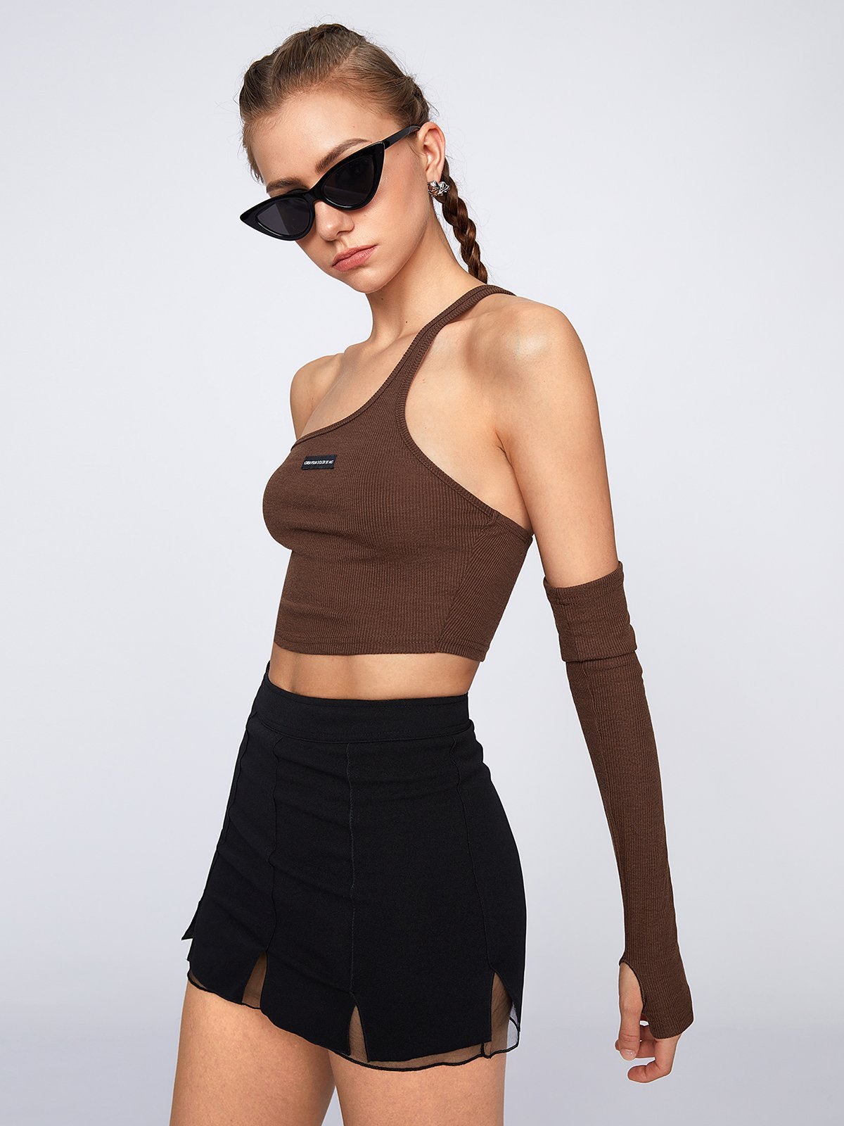 Brown Top Women Top