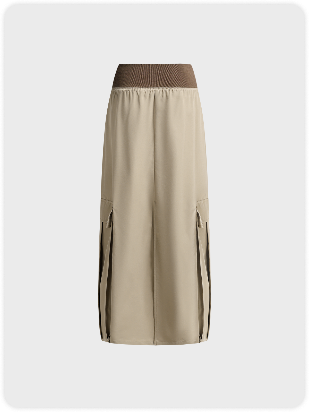 Street Khaki Big pockets Bottom Skirt